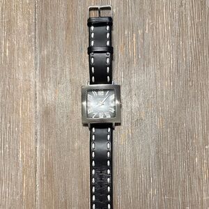 Tokyo Bay Black Watch with White Stitching